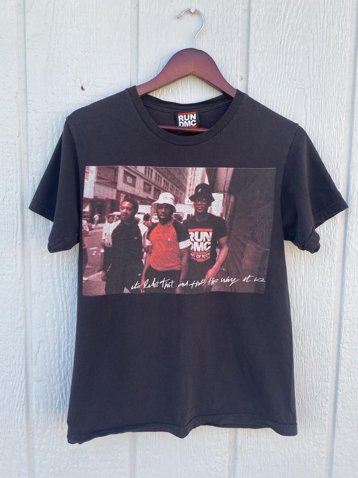 2010s Run DMC Hip-Hop Rap Small Black T Shirt Unisex T-Shirt S