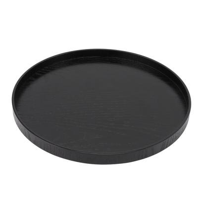 Wood Serving Tray 11.8in Sturdy Wood Simple Elegant Round Multifunction Wooden Tea Tray for Cafe
