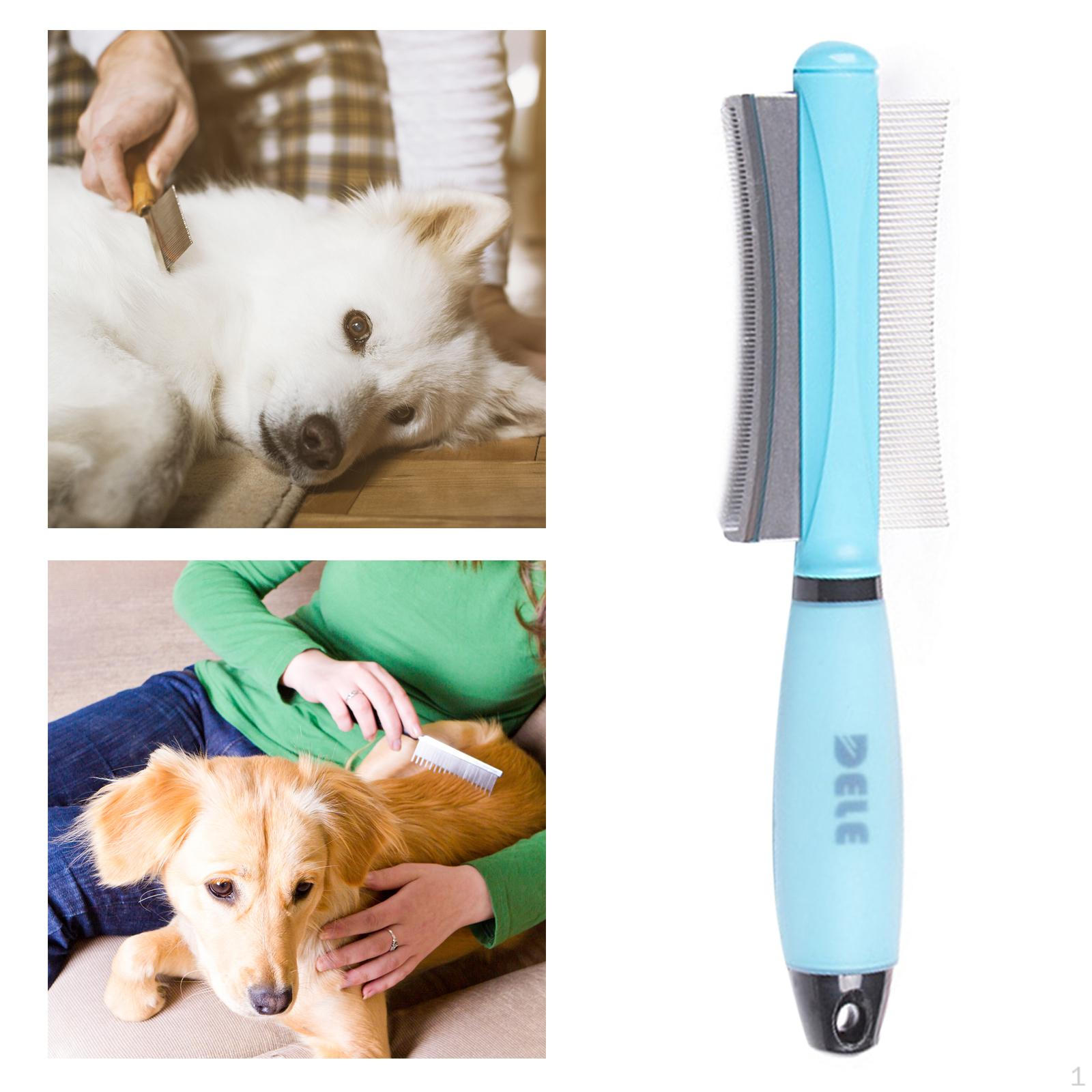 

Grooming Comb Brush Removing Tangles and Knots Short Hairs Cleaning Supplies светло-синий