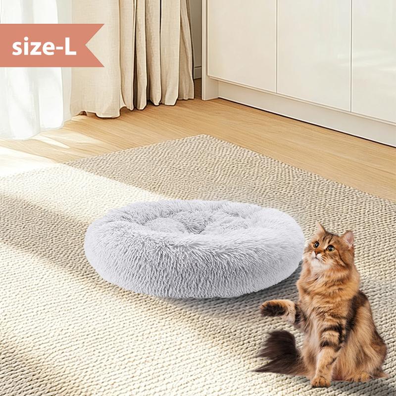 New Arrival Spring Summer Breathable Pet Bed - Round Plush Stuffed Bed for Cats & Small Dogs, Deep Sleep Four Seasons Bed