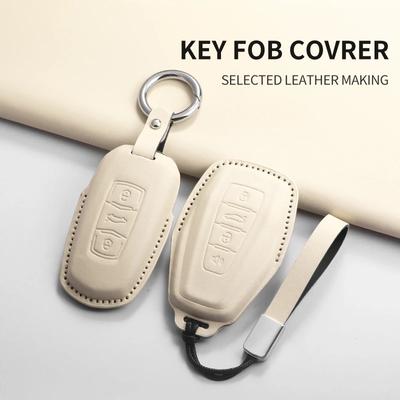 Pu Leather Car Key Case Cover For Geely Coolray  X6 Emgrand Global Hawk Gx7 Car Key Protect Shell Durable Garnish Accessorie
