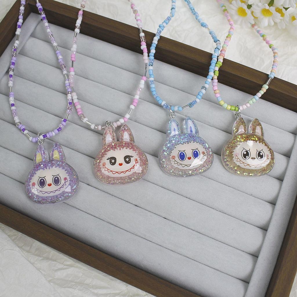 Children's Luminous Colorful Necklace, Cute Resin Accessory Jewelry, Collarbone Chain Jewelry