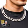 PLNÝ Pánský Řetízek Stříbrný Řetízek TLUSTÝ 13mm Pancíř Diamant
