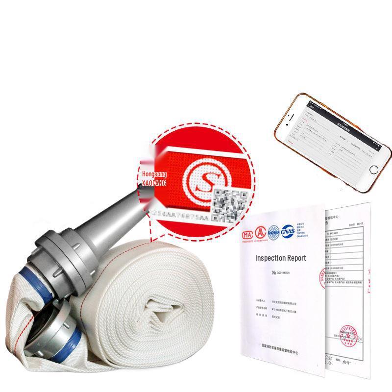 High Pressure 65ft Fire Hose & Hydrant Connector with Explosion-Proof Water Gun, 20/25m