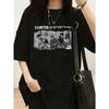 2026 T-shirt Featuring A Black and White Style Group Image of Five People, with White Text CORTIS THE LINES CORTIS Above Vintage Street-style