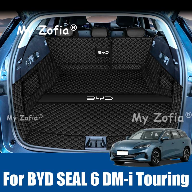 For BYD SEAL 6 DM-i Touring 2025 2026 Car Boot Mat Rear Trunk Liner Cargo Protection Leather Mat Modification Accessories