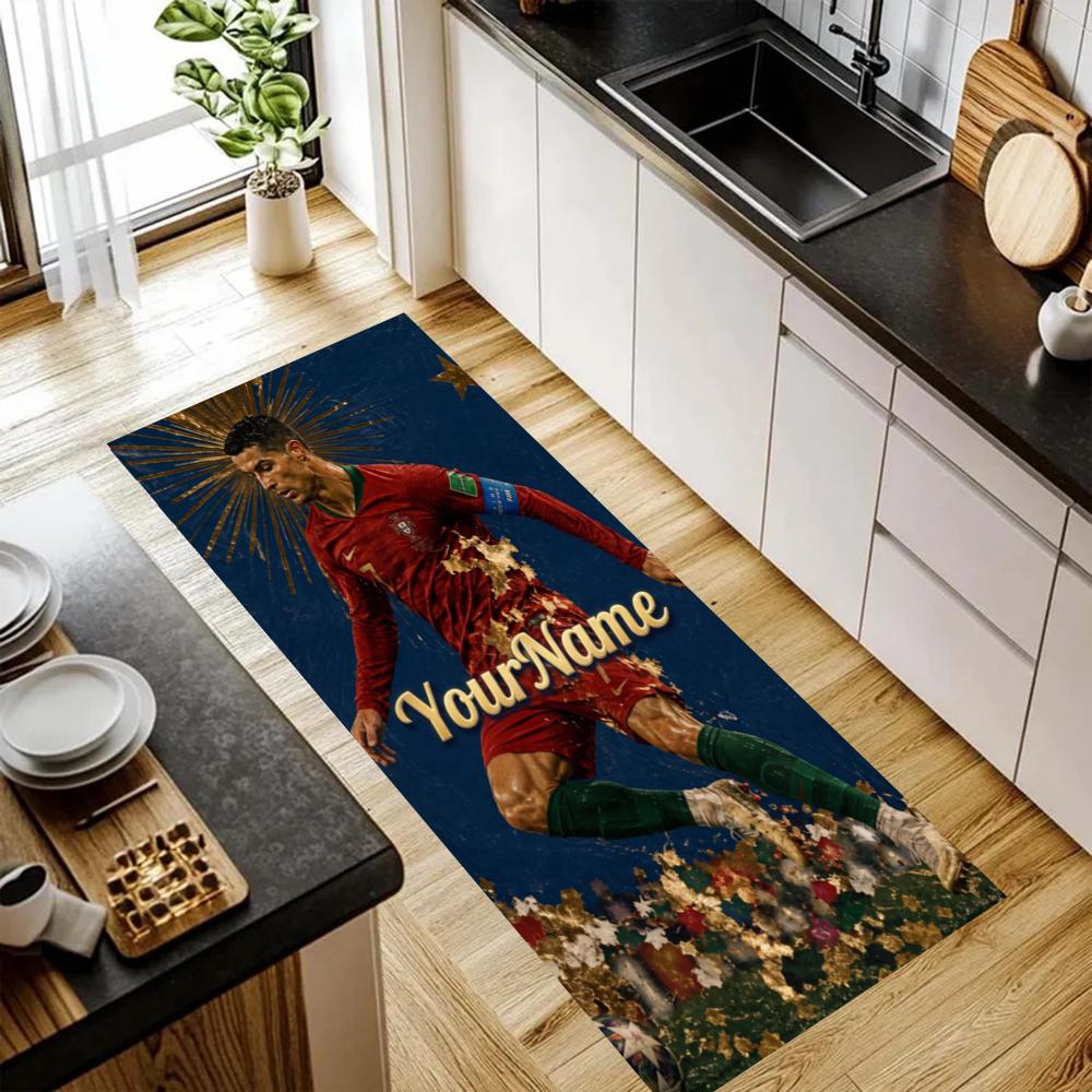 Cristiano Ronaldo Customize Your Name Kitchen Rug Runner Rug Laundry Mat Hallway Entryway The Best Gift Choice