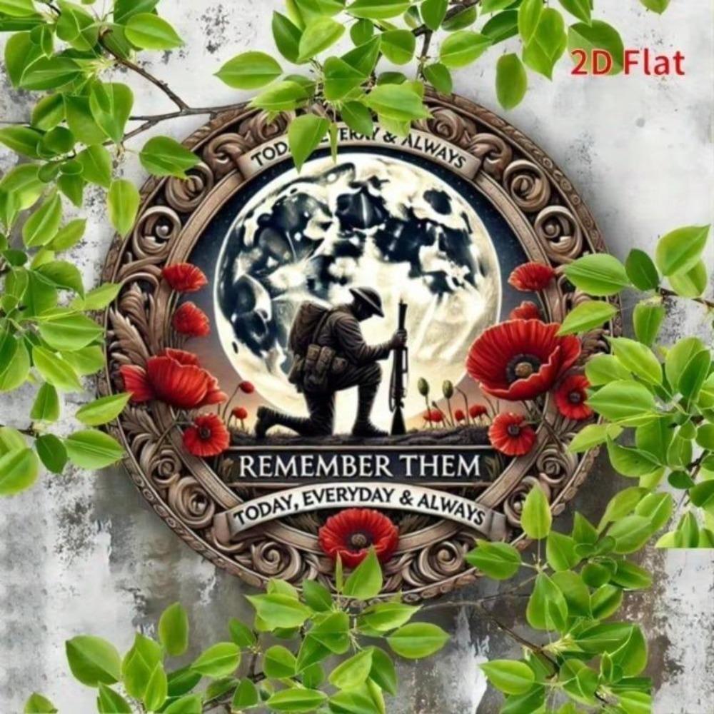 Vintage Soldier Wall Art Metal Tin Sign for Home Bar Garage Decor