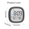 Digital Thermometers Hygrometer with LCD Screen Date Display Battery Operated Alarm Clock for Home and Office D57B