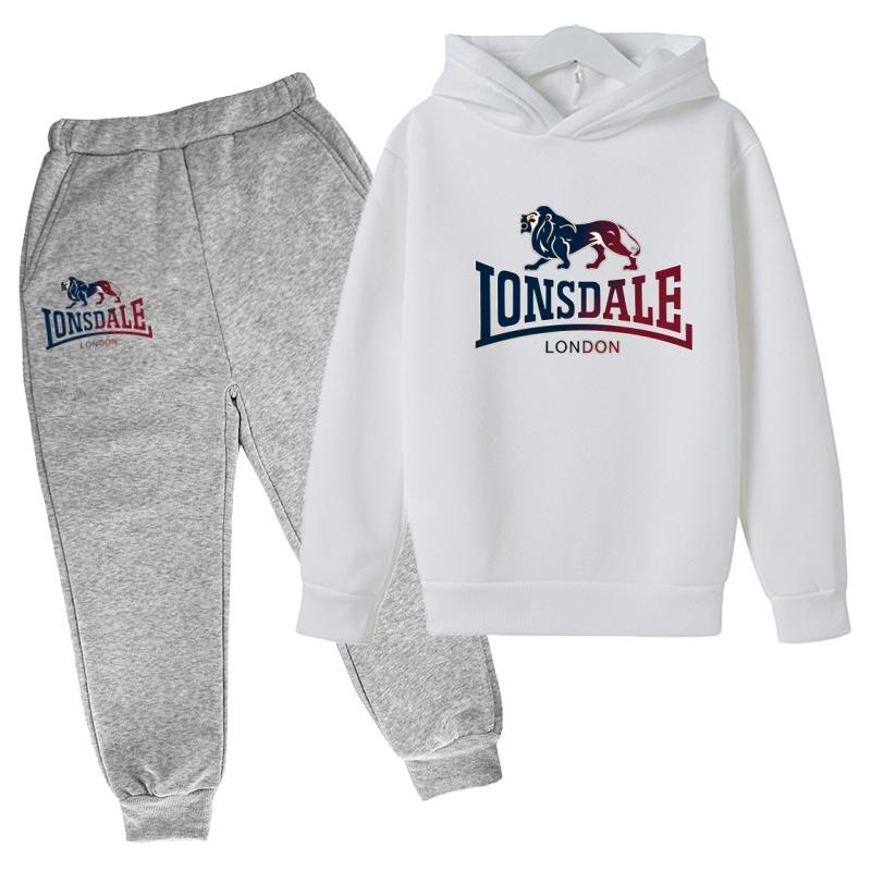 New Children's Sports Clothing Sets-Boys' Girls' Hooded Sweatshirts Pants (3-13 Years Old) Top+Bottoms Children's Brand Clothing