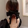 Fee Weiß Schwarz Bowknot Haarnadel Kopfschmuck Elegante Temperament Rückseite des Kopfes Haar Zubehör