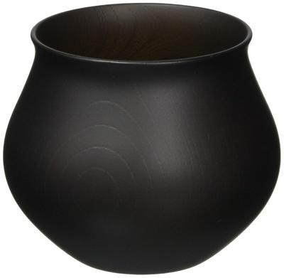 Yasukiyo Style Wooden Bowl, Black, CPB010BK