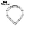 G23 Titanium High Quality  Waterdrop Septum Piercing Clicker Nose Rings 16G Segment Tragus Cartilage Daith Hoop Earrings Zircon