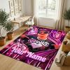 Personalized Crystal Velvet Carpet,Bruno Mars Custom Printed Name, Plush Area Rug For Home Indoor Decor