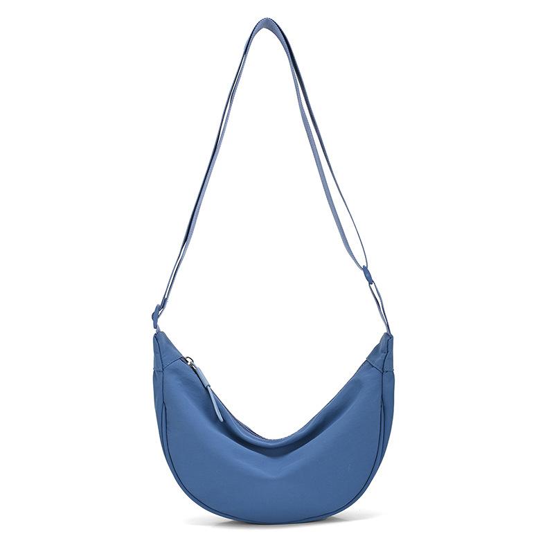 Fashion new solid color women's messenger bag large capacity portable portable dumpling bag versatile go out shoulder bag women
