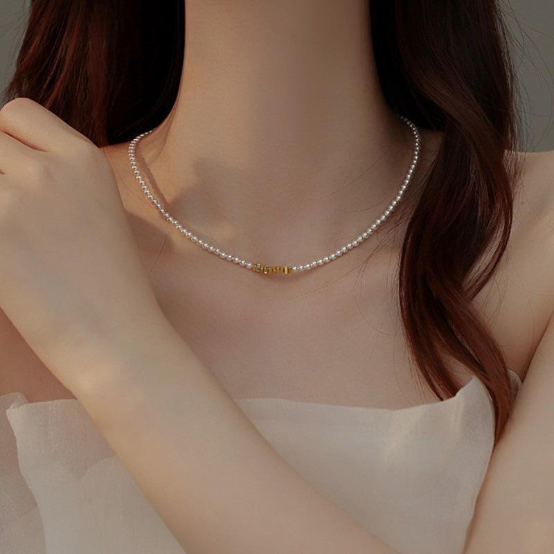 Aurora Freshwater Pearl & Millet Bead Clavicle Necklace - High-End, Natural, Versatile Design