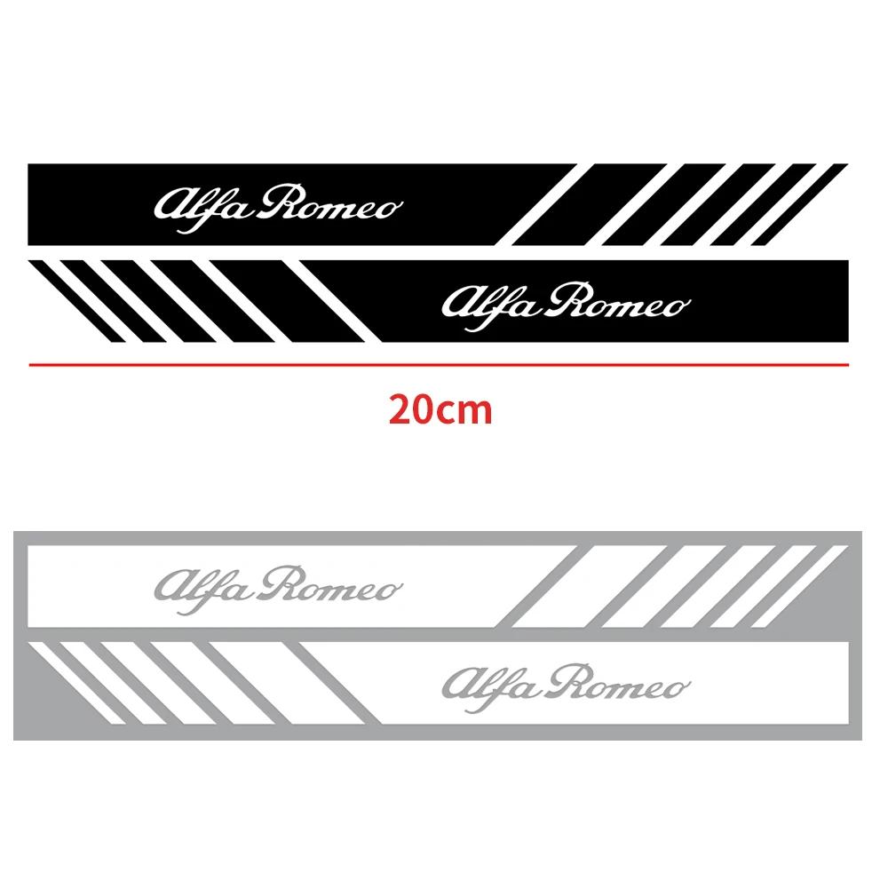 UHNPV1 TFLGX1 2PCS Car Side Rearview Mirror Body Decoration Sticker Decal Styling For Alfa Romeo TZ3 Sportiva Stelvio 147 156 Auto Accessories