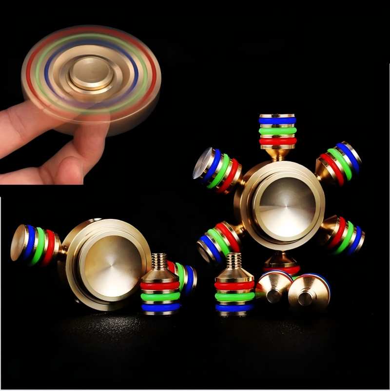 Metal Hand Spinner 6 Arm Decompression Toy Fidgets For Adults Kids EDC Gadgets Anxiety Stress Antiestres Juguete Ansiedad
