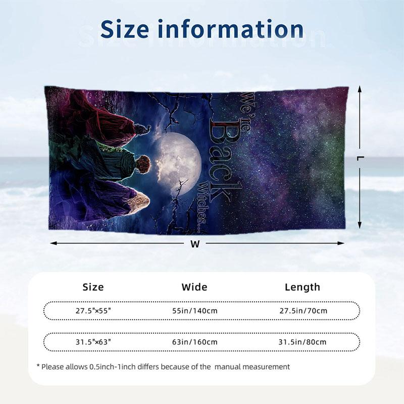 Large Beach Towel Quick Dry Absorbent Towel For Beach IndoorHocus Pocus Sanderson Sisters