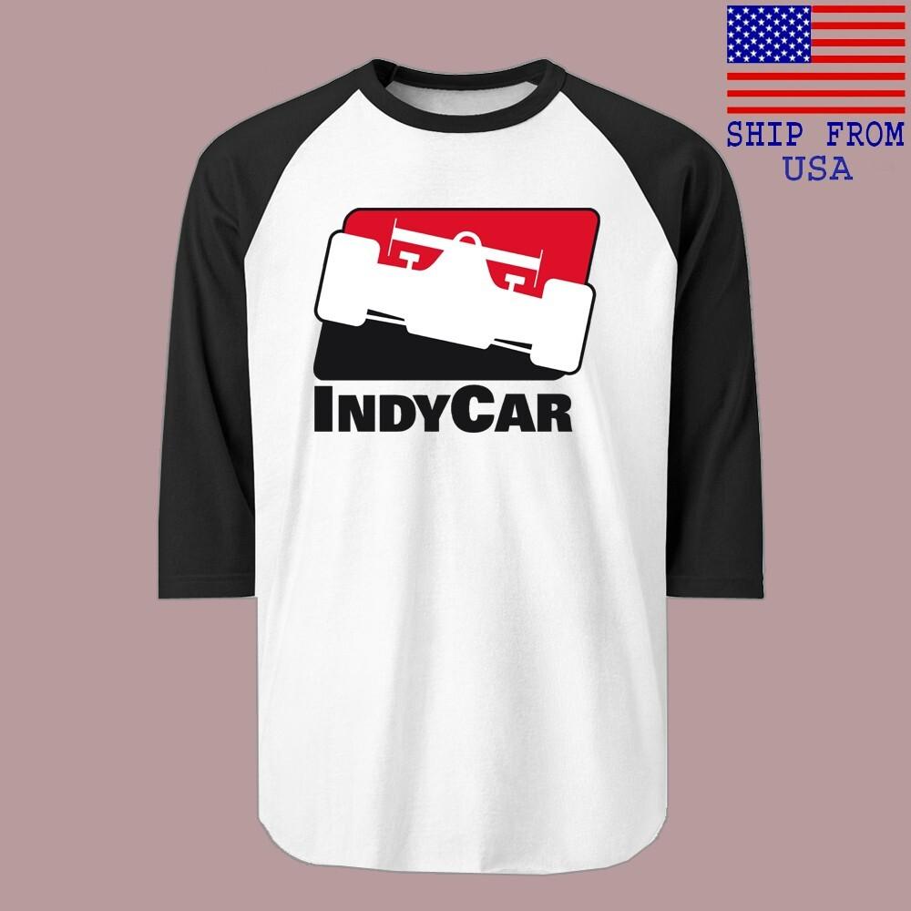 Indy Car Men#039;s Raglan Black Size S2XL Unisex T-Shirt XXL