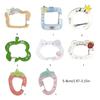 Stylish Colorful Carabiner Clip Keychain Bag Charm Acrylic Pendant for Backpack Handbook Accessories for Students