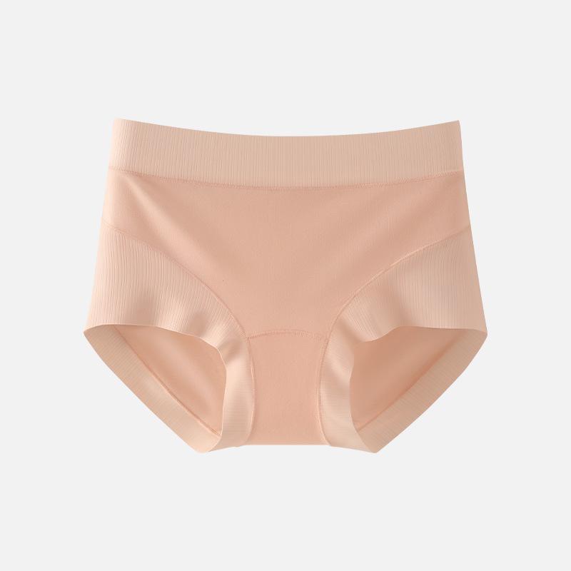 10A Grade Antibacterial Pure Cotton Women s Seamless Mid-Waist Tummy Control Underwear L (101-120 lbs)