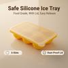 Carrot Shape Ice Cube Tray with Lid Carrot Shape 6-Cavity Food-Grade Silicone Mold for Whiskey Cocktails Easy-Release Leak-Proof Ice Cube Maker for