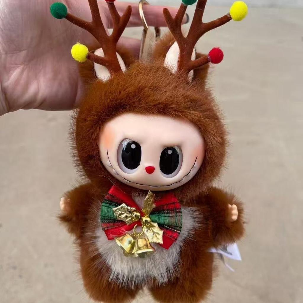 2025 New Christmas Plush Pendant Elk Doll Cute Internet Celebrity Keychain Bag Pendant Set Up Stall