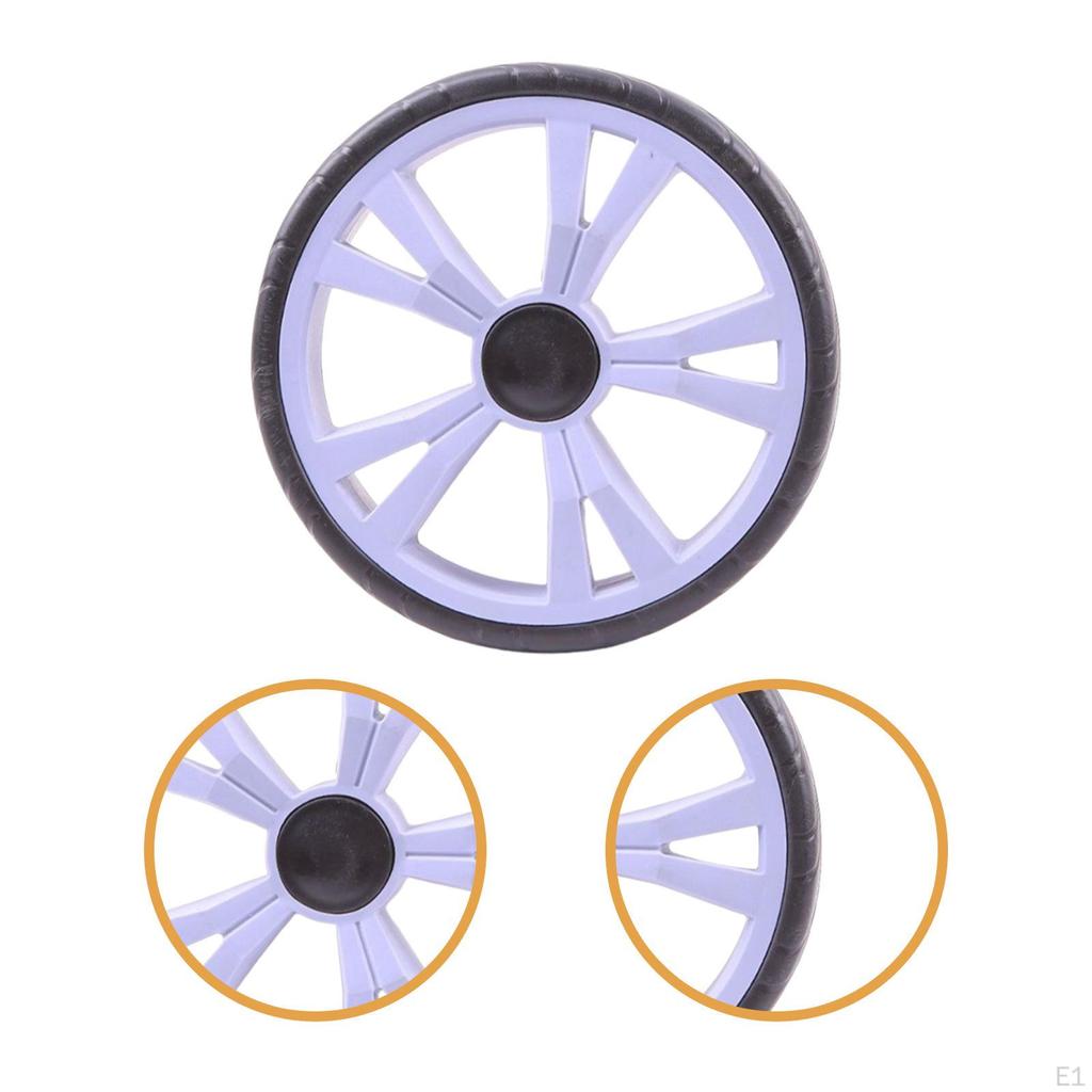 4 Pieces Shopping Cart Wheels Rolling Roller Replacement Caster EVA Silent Heavy Duty Spare Parts