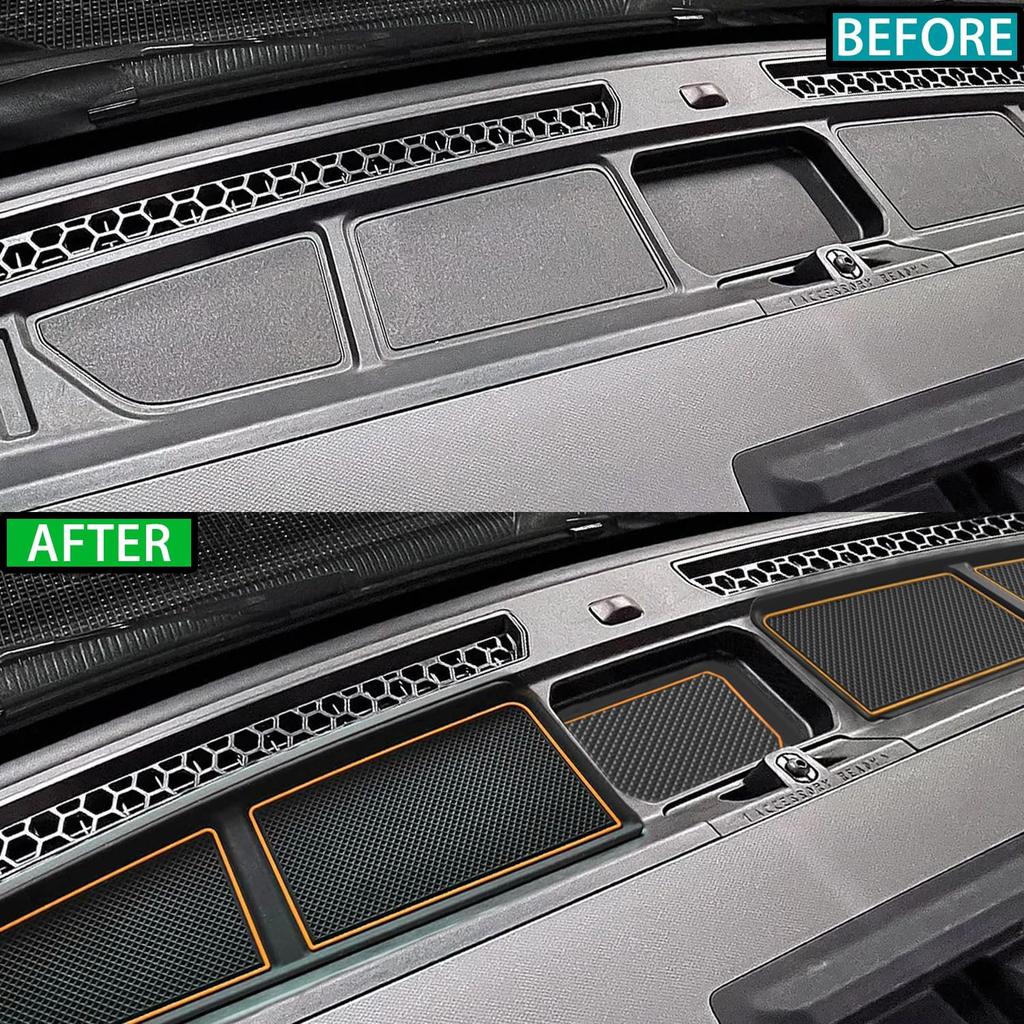 Dash Cover Tray For Ford Bronco Accessories - 2024 2025, Dashboard Compartments Mat, Anti-Slip Silicone Ert, Anti Dust Interior Dash Pad Liner For