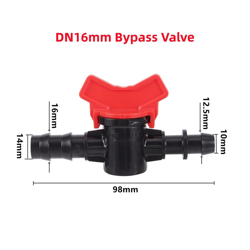 16mm Shut-off Valve Connectors Garden Greenhouse Farmland Drip Irrigation Aquarium Fish Tank Drainage Pipe Ball Valve 5/10Pcs