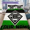 Biancheria da letto personalizzata Borussia Mönchengladbach, Set piumone Copripiumino Federa Regalo di compleanno per la casa(1 * copripiumino + 2 * federa, senza nucleo)_xia
