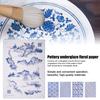 Pottery Decal Simple Operation Convenient DIY Blue And White Underglaze Decal Paper Ceramic Tool for Gift