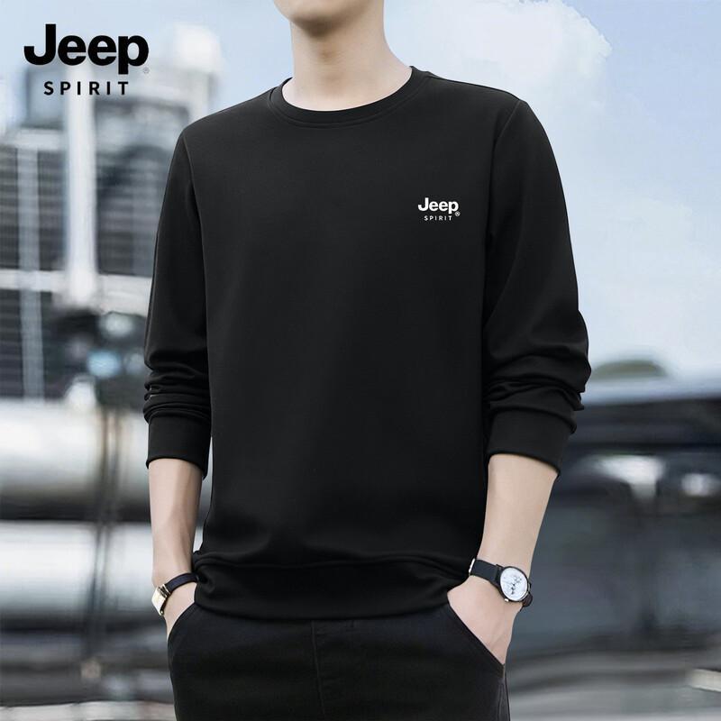 JEEP SPIRIT Men's 2025 Loose Fit Round Neck Sweatshirt