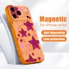 Skin Feel Magnetic Phone Case For iPhone 17 18 Pro Max iPhone 16 15 14 13 Pro Max Colorful Stars Print Hybrid TPU+PC Anti-skid Back Cover