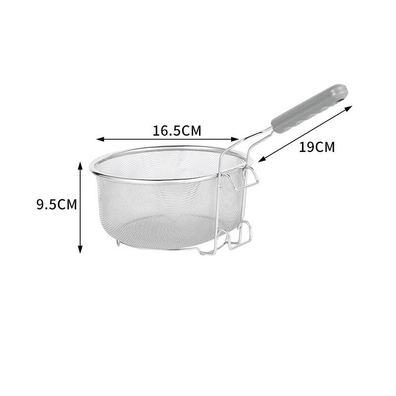 ZISIZ Stainless Steel Fry Basket & Noodle Strainer