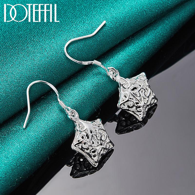 

Ювелирные изделия из стерлингового серебра 925 пробы с полыми звездами 3.00*1.40cm