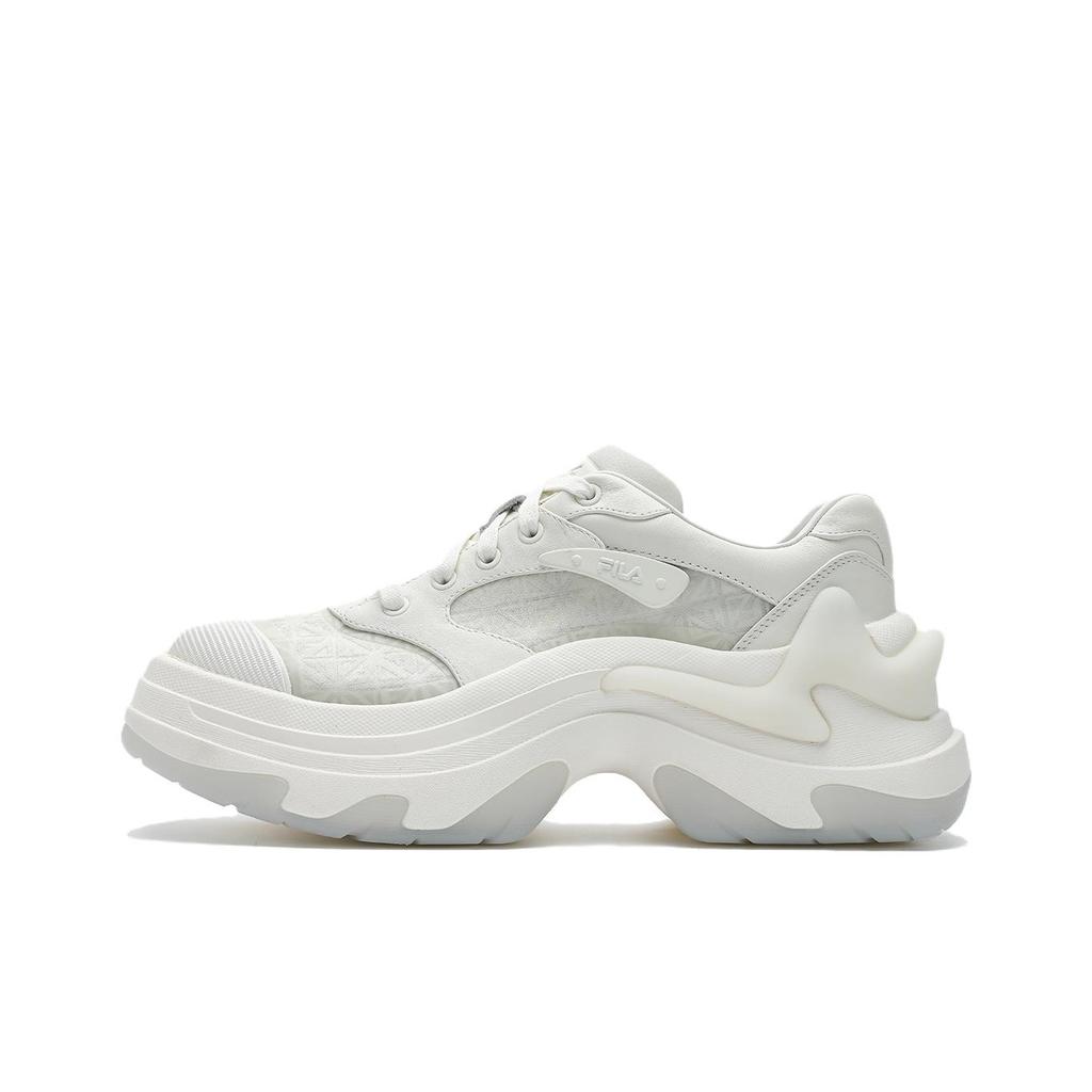 Fila Diva Fabric Top Layer Cowhide Mesh Comfortable Daily Low-Top Lifestyle Casual Shoes Women Sneaker White F12W421118FSN