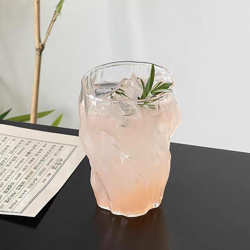 Transparente Kaffeetasse, Cocktailgläser, vertikale Maserung, Phnom Penh-Glas, Wassertasse, Safttasse, Kaffee, Whiskytassen