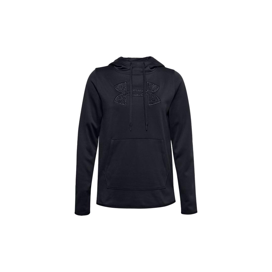 (WMNS) Under Armour Logo Fleece Hoodie Black Women s 1360295-001 S