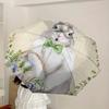 1pc Easter Bunny Automatic Folding Umbrella, 8 Ribs Iron Frame, Suitable for Outdoor Travel and Daily Use Yy251120259