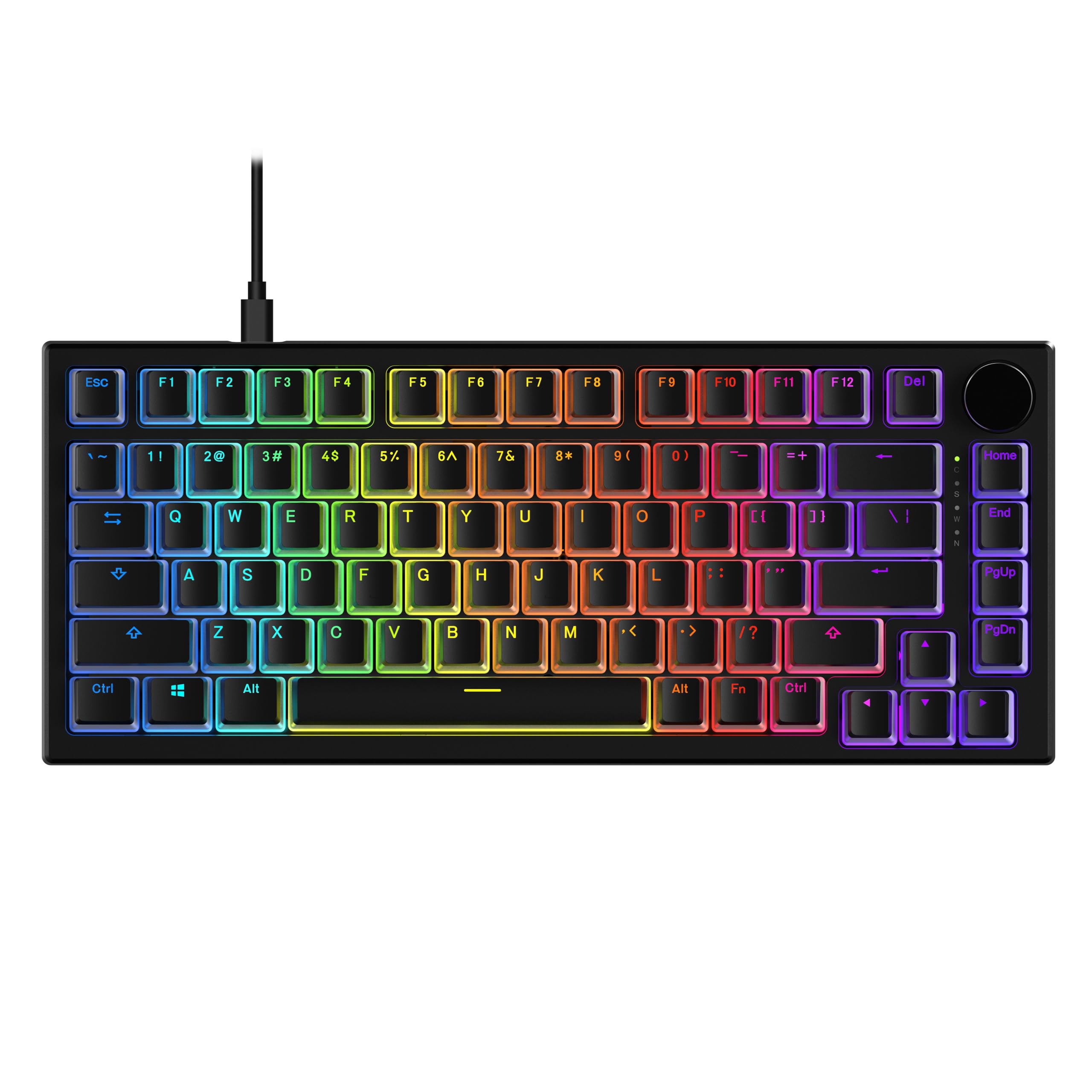 

AG Striker RGB 75% (82 Keys) Mechanical Keyboard PBT Dual Injection Keycaps (Black)