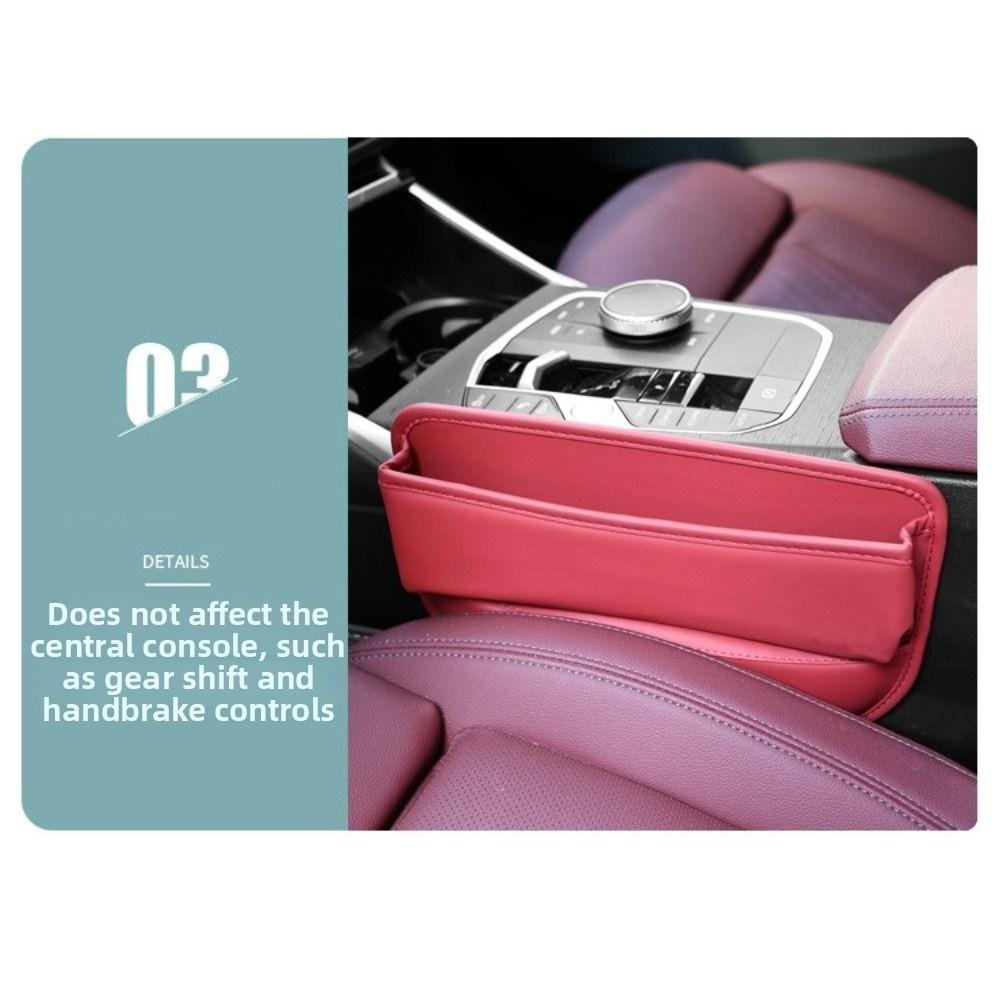 Universal Car Leather Storage Box Car Seat Slit Gap Pocket  Wallet Phone Key Card Storage