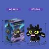 Black and White Cartoon Animal Figurines Micro Building Blocks Creative Desktop Decor Educational Toys