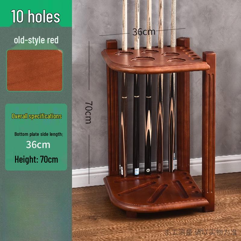 Jundingying Fan-shaped Solid Wood 10-Cue Billiard Rack