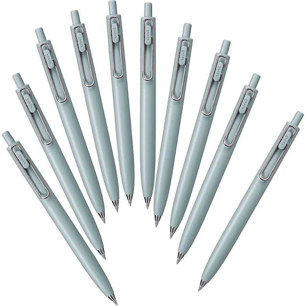 Caneta Esferográfica Gel Mitsubishi Pencil Uniball One F 0.5 Folha Gota Caixa com 10 Peças UMNSF05F.6