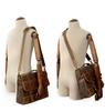 Men's Retro Waterproof Cowhide & Waxed Canvas Briefcase - European & American Shoulder Crossbody Bag