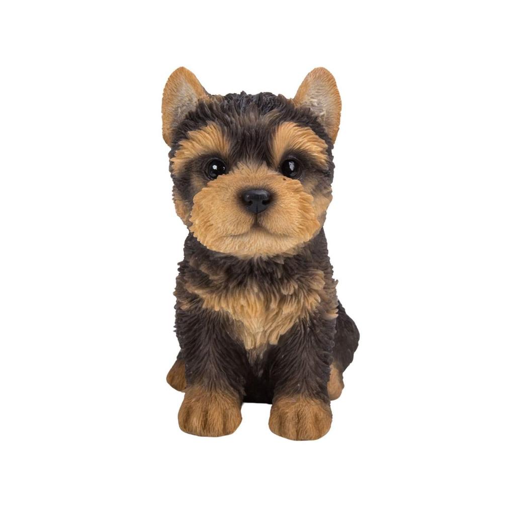 Ubia Sitting Yorkshire Terrier x x 12 cm Doll Figurine Ornament Animal Garden Decoration Dog H16598 (Small) 10.9 7.3