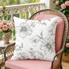 Gray Low White Flower Cushion Cover Soft Plush Throw Pillow Cover DoubleSided Decorative Cushion Case Sofa Bedroom Home Decor