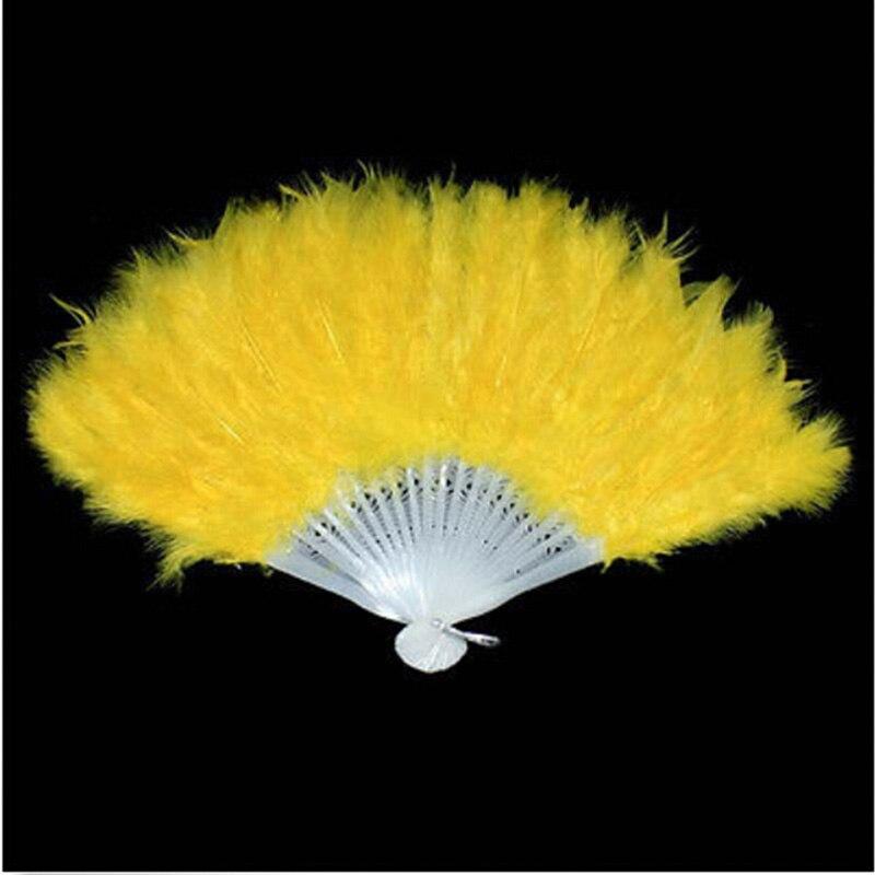 Hand Held Flower Fan White Hand Fan Ladies Folding Feather Fans Home Decor Handmade Dance Wedding Party Accessories Crafts Gifts